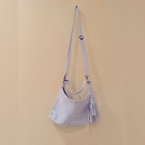 Free people, blue suede purse